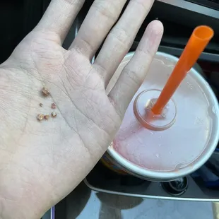 i found these rocks in my smoothie :(