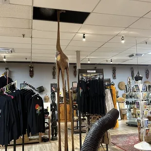 We loved that they took out the ceiling to allow the giraffe statues room