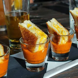 Grilled Cheese with Tomato Soup Shooter