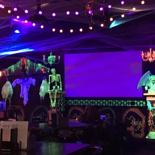 halloween themed stage