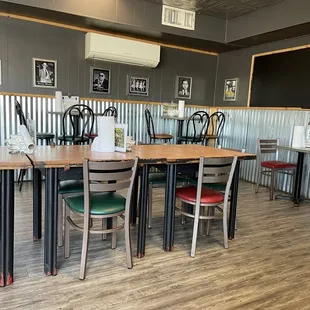 tables and chairs