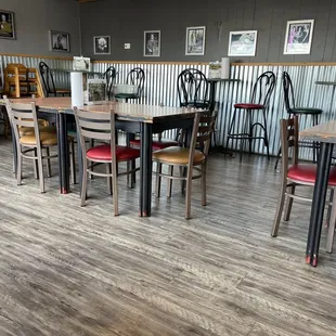 tables and chairs