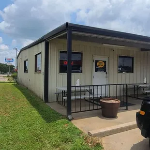 the outside of the building