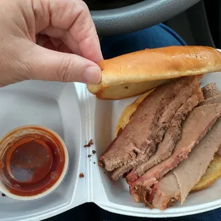 Sliced Brisket Sandwich