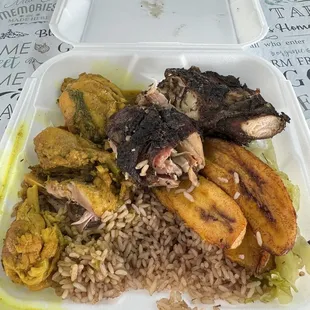 Curry &amp; Jerk chicken