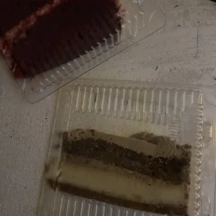 Red velvet cake and Sweet Potato Cheesecake