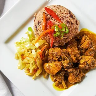 Curry chicken dinner