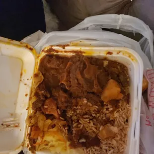 Sweat sugaring oxtails I could not eat YUCK!