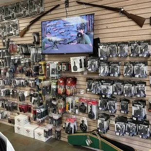 STORE INTERIOR- HOLSTERS AND MAGS