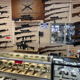 STORE INTERIOR- RIFLES, SHOTGUNS AND HANDGUNS