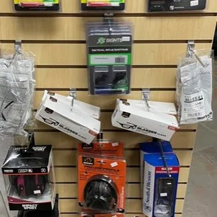 STORE INTERIOR- EYE AND EAR PROTECTION, NIGHT SIGHTS