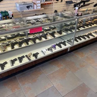 STORE INTERIOR- HANDGUNS