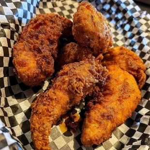 Strips with St Paul Hot Sauce