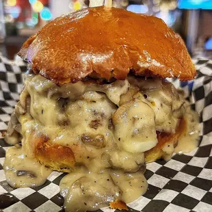 Mushroom Swiss burger