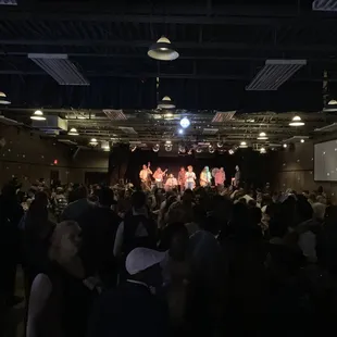 Large salsa party with three hundred people or so