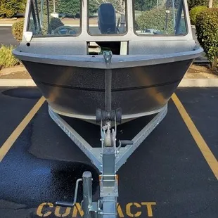 Custom designed and assembled bimini for this fishing boat