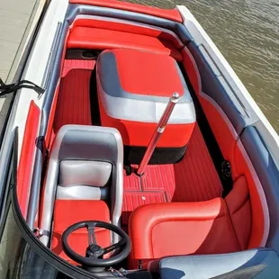 Interior of MasterCraft from front
