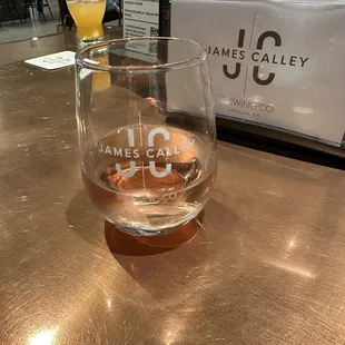 Wine in cute custom glass