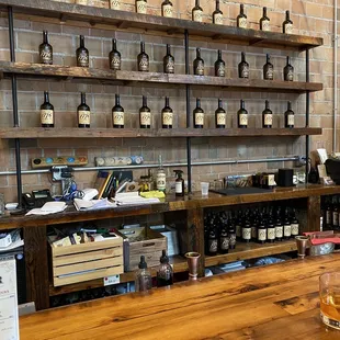 The bar area in the tasting room.