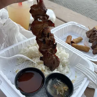 BBQ pork on a stick