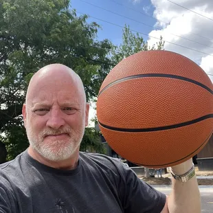 Hoops on a half court!