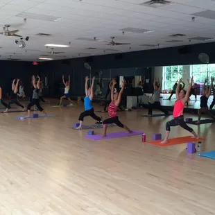 Power Vinyasa Yoga in the Group Exercise Room