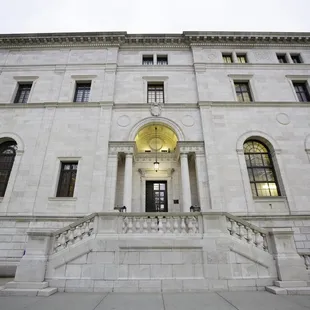 The grand entrance to the James J. Hill Center