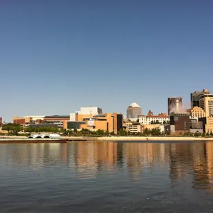 Hill Library from across the river
