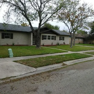 the front yard of a home