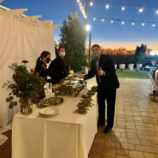 Buffet service, another satisfied guest