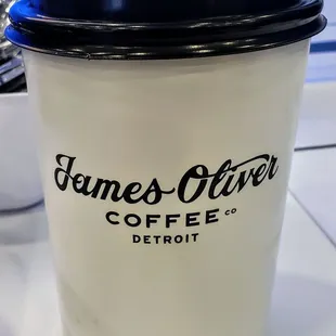 Coffee from James Oliver Coffee Griswold St.