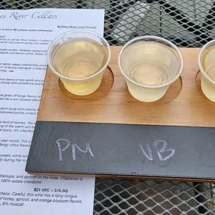 White tasting and notes