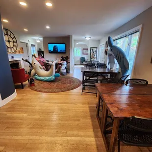 Inside (Shark Week decor)