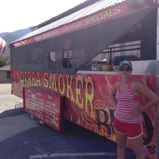 Sierra Smoker serving up ribs, chicken , tri tip sandwiches, corn on cob, burgers and sausage!!!