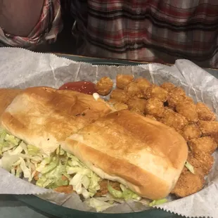 Fried fish sandwich.