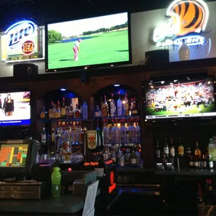 View from across the bar. Note Keno monitors.