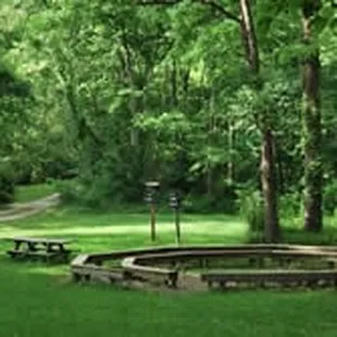 Gorgeous trails, woods, outdoor areas with camp circle. S&apos;mores here we come!