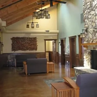 The Lodge is self-contained retreat facility for 24  with Two bedrooms for eight persons each; two bedrooms, for four persons