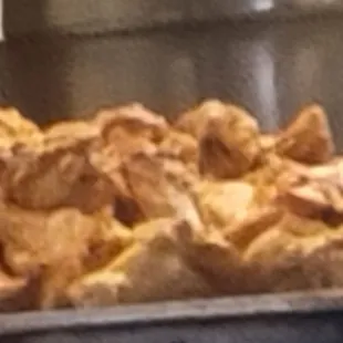 Your food sits out until ordered. No heat lamp or anything. I was about to order despite the bad service until I seen this.