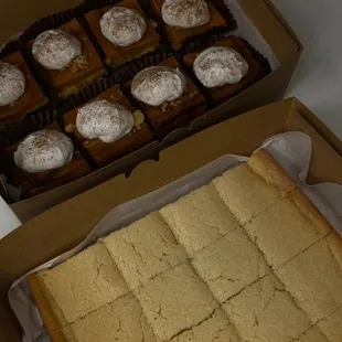 Pumpkin crunch, butter mochi