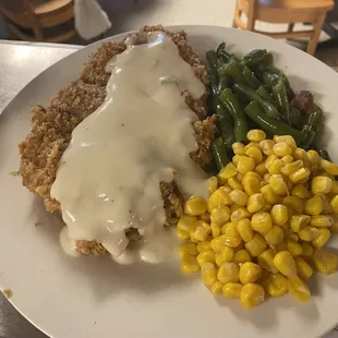 Chicken fried steak lunch