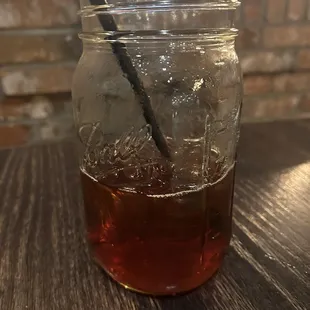 Unsweet tea, it's huge!