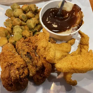 Broasted Fried Chicken and Catfish