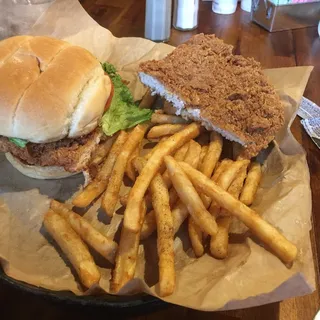 Bigger than the Bun Pork Tenderloin Sandwich