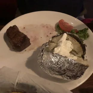 Filet   Half eaten. Lol