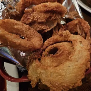 Hand breaded onion rings
