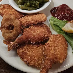 Fried Shrimp and green beans