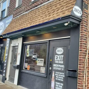 the front of the restaurant