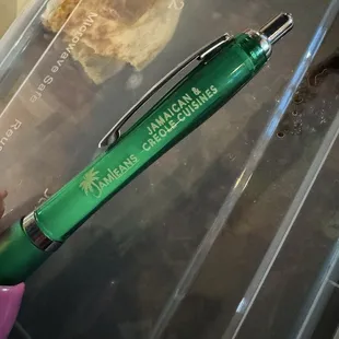 The waiter was nice to give us a pen upon request