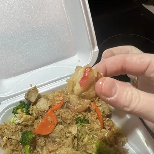 chicken ?? i don't know chicken that has red skin ...